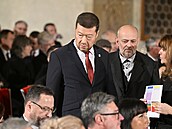 éf SPD Tomio Okamura a jeho nejblií poradce Jaroslav Novák Veerníek.