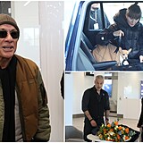 Jean-Claude Van Damme si s sebou vzal do Prahy i sv milovan psy, pro kter...