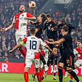 Slavia porazila AS Řím 2:0.