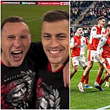 Slavia porazila slavný AS Řím 2:0.