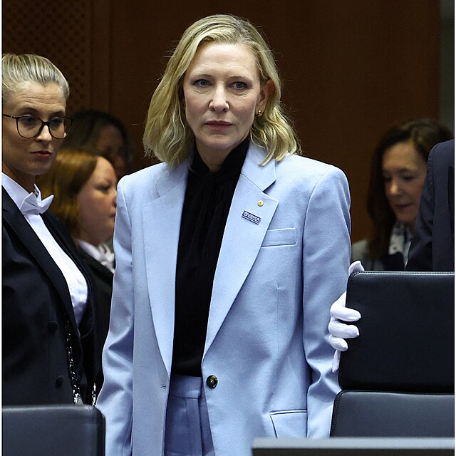 Australsk hereka Cate Blanchett na pd Evropskho parlamentu pedvedla...