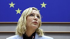 Australská hereka Cate Blanchett na pd Evropského parlamentu pedvedla...