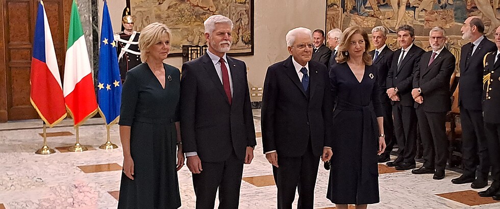 Italský a český prezident a jejich první dámy