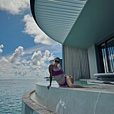 Markta Vondrouov si uv luxusu v hotelu The Ritz-Carlton na Maledivch.