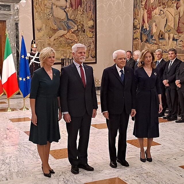 Italský a český prezident a jejich první dámy