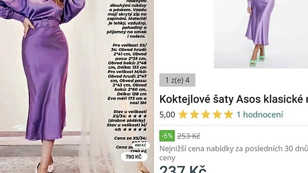 Eva Šindlerová prodává oblečení z jiných e-shopů