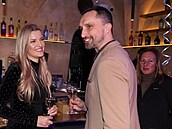 Veronika Chmelíová a Michal Meník na opening party baru Pruts