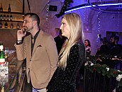 Veronika Chmelíová a Michal Meník na opening party baru Pruts