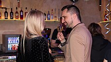 Veronika Chmelíová a Michal Meník na opening party baru Pruts