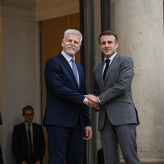 Prezident Petr Pavel s francouzskm prezidentem