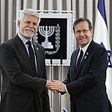 Prezident Petr Pavel a izraelsk prezident  Jicchak Herzog
