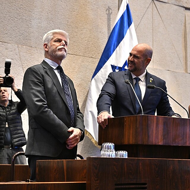 Prezident Petr Pavel a izraelsk prezident Jicchak Herzog.