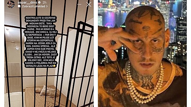 Slovenský rapper Separ skončil v Indonésii za mřížemi.