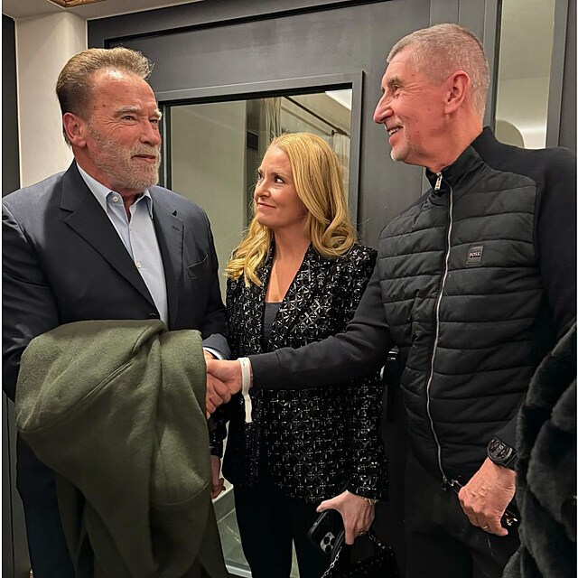 Andrej Babi se v Rakousku potkal s Arnoldem Schwarzeneggerem.