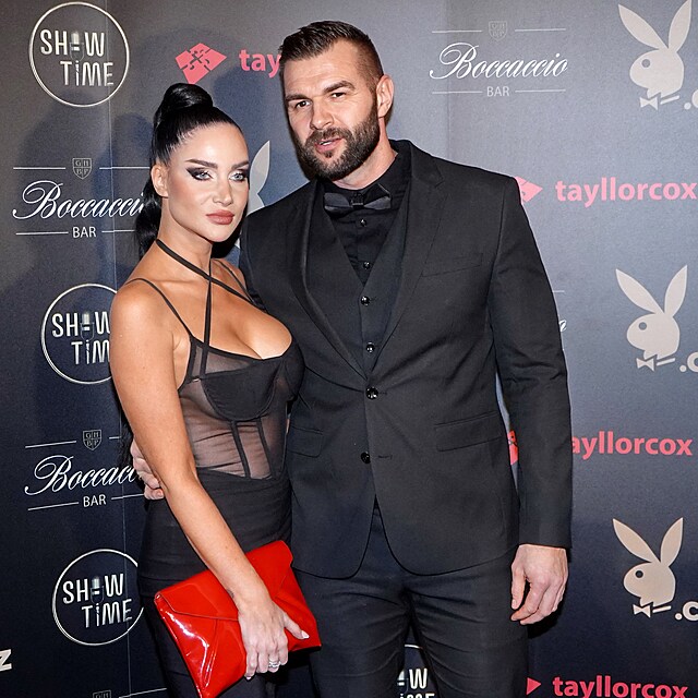 Na Playboy party dorazila tak Andrea Pomeje s partnerem Petrem.