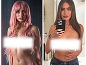 Pornografické fotky celebrit vytvo�ené skrze um�lou inteligenci.