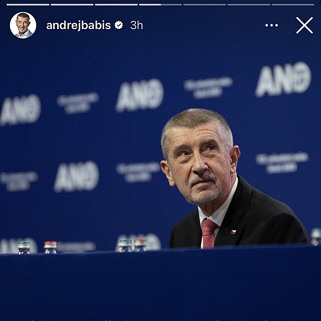 Andrej Babi se znovu stal pedsedou hnut ANO.