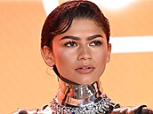 Zendaya p�i�la na premiéru ve st�íbrném robotím obleku.