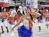 Veronika Lálová na karnevalu v Rio de Janeiro