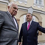 Viktor Orbn s exprezidentem Vclavem Klausem