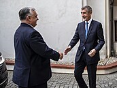Viktor Orbán se potkal i s expremiérem Andrejem Babiem.