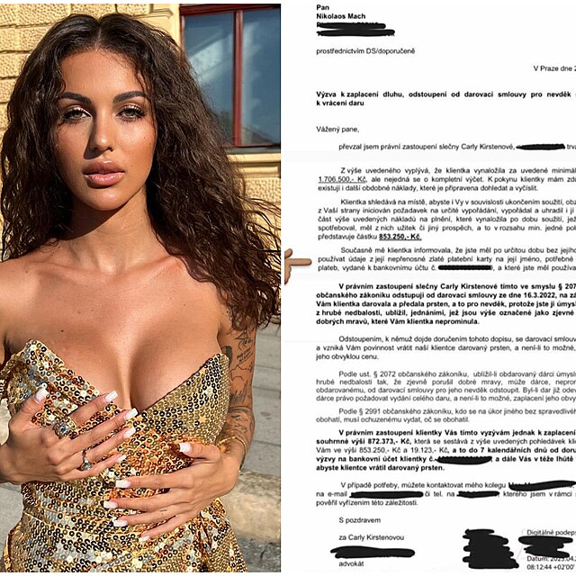 Carrie Kirsten vyt�hla d�kaz proti sv�mu ex Nikosovi.