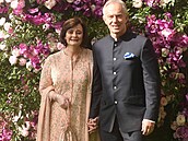 Bývalý premiér Tony Blair s manelkou Cherie.
