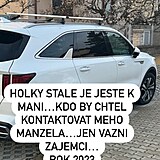 Agta Hanychov nabz auto, kter dostala jako drek od Soukupa po porodu...
