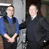 Petr Stach a Robert Miklu na charitativnm bazaru serilu Zlat Labu
