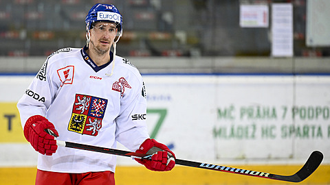 Kapitán hokejové reprezentace, útoník Roman ervenka.