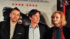 Ellis, Murphy a Geislerová na slavnostní premiée filmu Anthropoid.