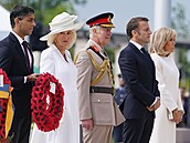Rishi Sunak, královna Camilla, král Karel III., Emmanuel Macron, Brigitte...