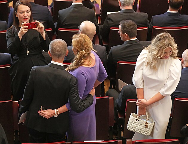 Andrej Babi a Monika Babiov na inauguraci Petera Pellegriniho