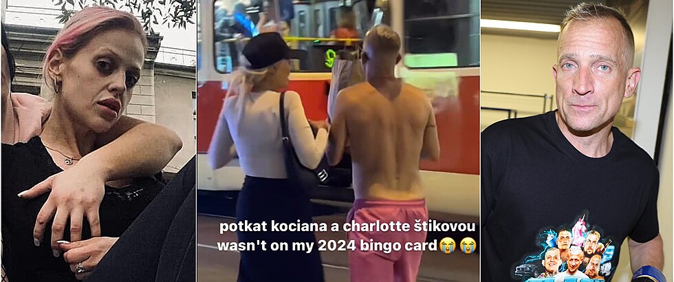 Charlotte tiková s Martinem Kociánem v centru Prahy.