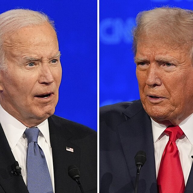 Joe Biden a Donald Trump se st�etli v prvn� p�edvolebn� debat�.