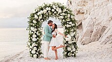 Ob�ad prob�hl na plá�i.