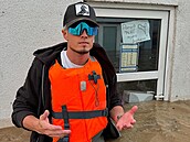 Jon Mariánek p�i povodních
