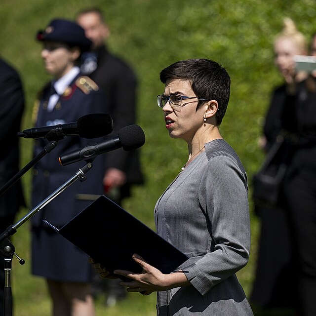 Olga Richterov� p�i projevu