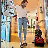 Tereza Salte v tkm obdob se synem Matheem.