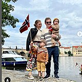 Tereza Salte v tkm obdob se synem Matheem.