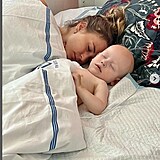 Tereza Salte v tkm obdob se synem Matheem.