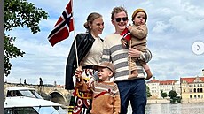 Tereza Salte v tkém období se synem Matheem.