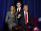 Donald, Melania a Barron Trumpovi