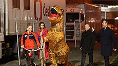 Martina Ptá�ková si p�ivedla dinosaura na vodítku.