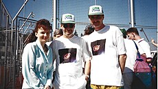 Kate�ina Ka�parová, Zbyn�k Merunka a Václav Tittelbach na jedné z akcí, kde...