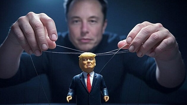 Meme zn�zor�uj�c� vztah Donalda Trumpa a Elona Muska