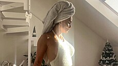 Radka T�e�tíková ukázala výstavní t�lo.