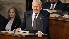 Trump b�hem svého projevu.