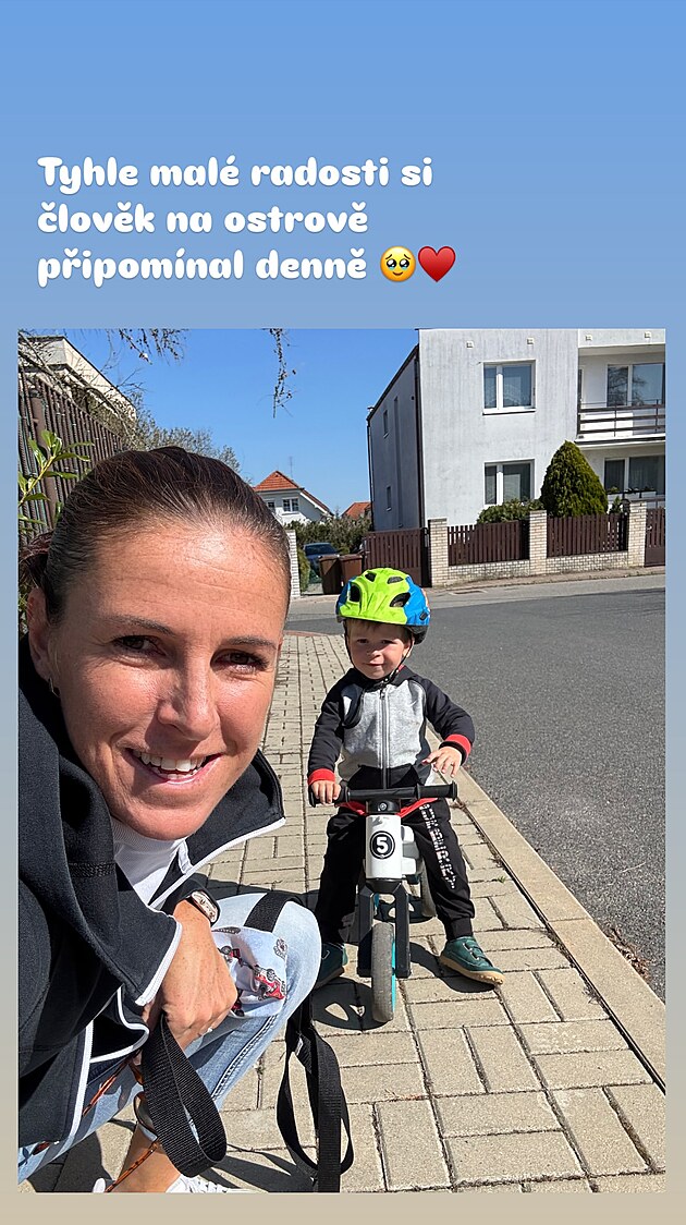 Zuzana Hejnov se synem Matyem
