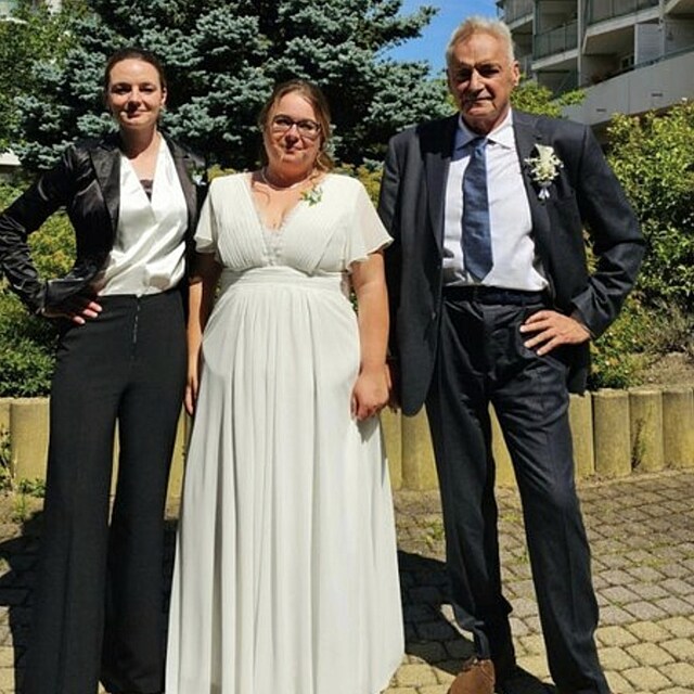 Svatba Ivana B�e���ka s Kl�rkou, na sn�mku je dcera Johana.